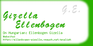 gizella ellenbogen business card